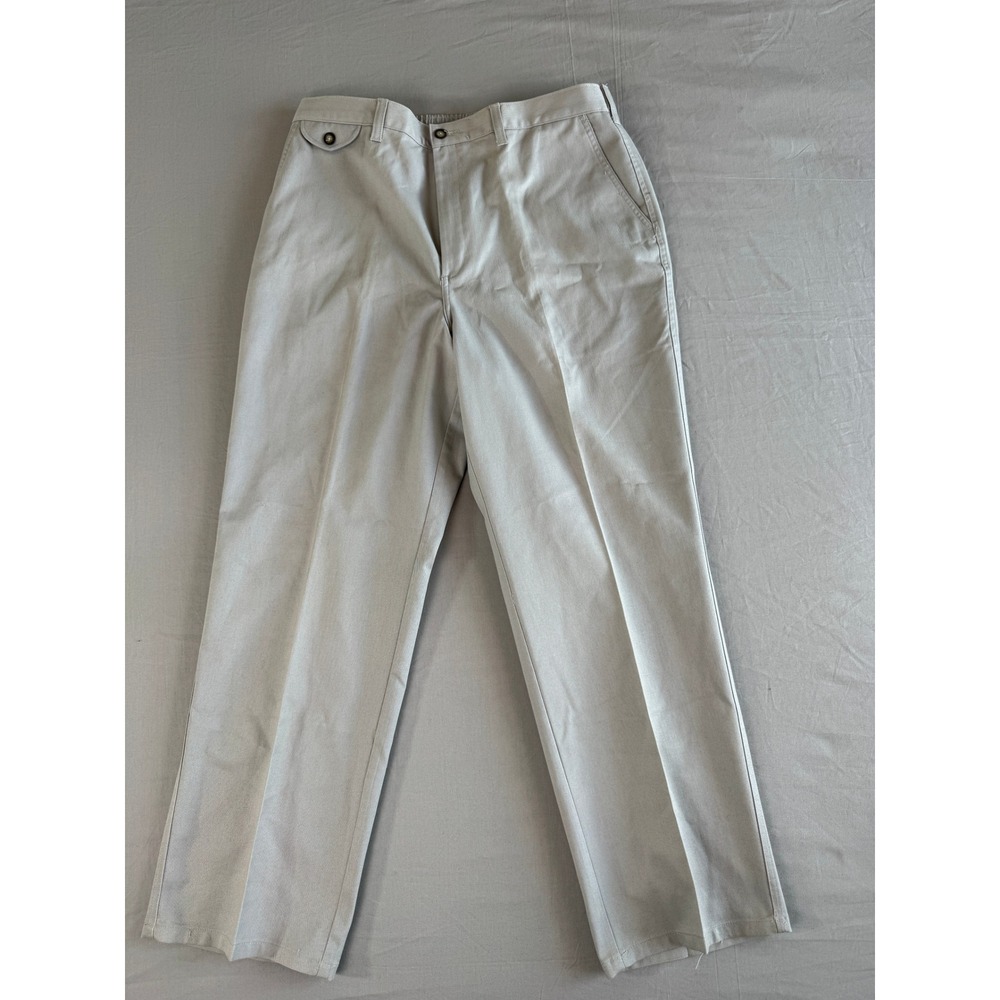 Towncraft Pants Men's 36x30 Gray Wrinkle Free‎ Stain Release Plain Front  New